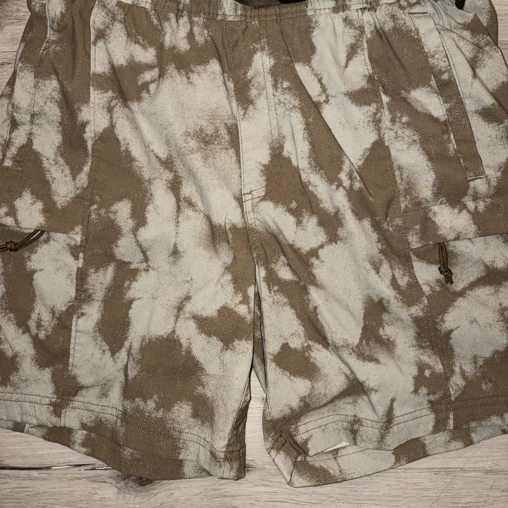 North Face Camo Outdoor Hiking Cargo Utility Shorts Men's Small Green 28